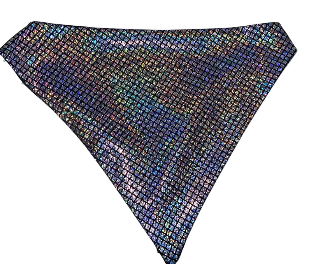 BANDANA PLATA CUADROS