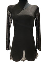 Cargar imagen en el visor de la galería, Mini Dress #201 Negro Mesh, vista frontal